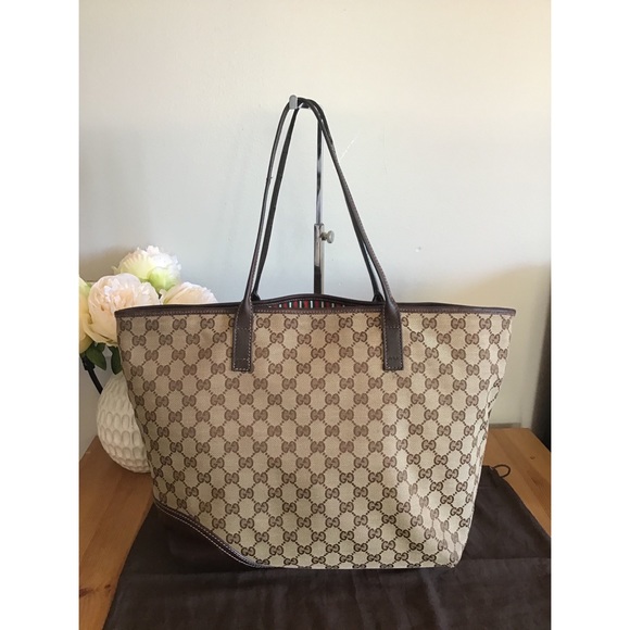 ⚡SOLD⚡⚡🛍GUCCI GG Canvas Britt Large Tote Bag - Picture 2 of 10